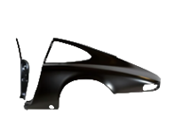 Achter 1/4 paneel met aparte deurstijl Coupé. Porsche 911 08/1969- 07/1973 - 91150306100GRV, 1680400370, 591049HF, 1680401070, 591050HF, 91150306100, 91150306200, 1680401080, 90150306222, 90150306203GRV, 91150306201GRV - 1680400370, 1680400380